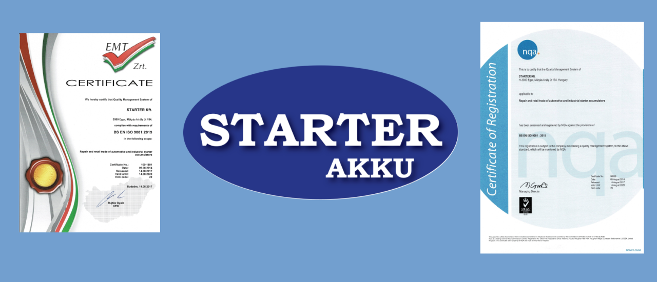 StarterAkku raktár